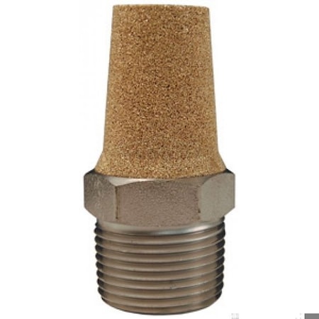 Dixon Conical Muffler, 1/2 in MNPT, 40 micron Filter, Steel, Domestic CMF48